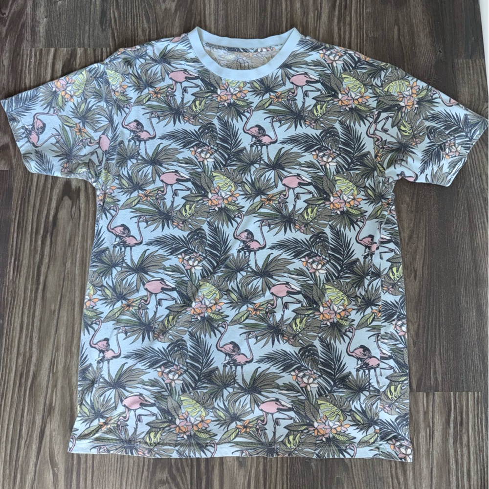 Original Use Tropical Flamingo Print Tee